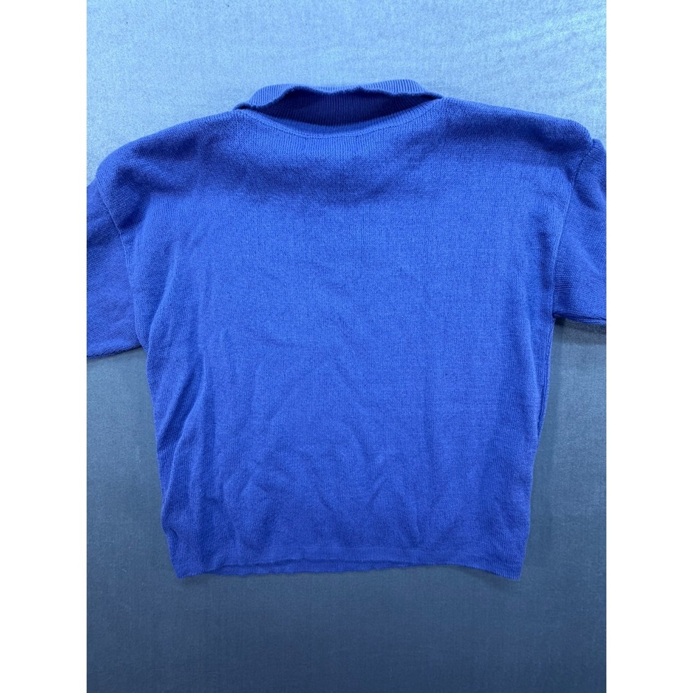 NWT Talbots Petites Women 100% Cotton Sweater Blue Made in USA Size Petite - Picture 10 of 12